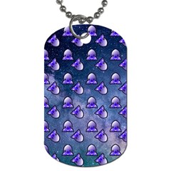 Kawaii Space Rocket Pattern Dog Tag (one Side) by snowwhitegirl