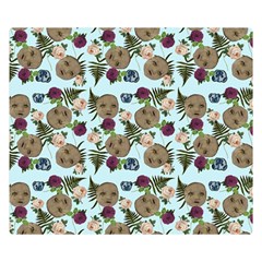Cracked Doll Pattern Blue Double Sided Flano Blanket (small)  by snowwhitegirl