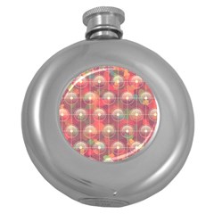 Colorful Background Abstract Round Hip Flask (5 Oz) by HermanTelo