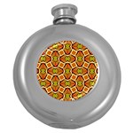 Geometry Shape Retro Round Hip Flask (5 oz) Front