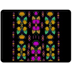 Roses As Lotus Flowers Decorative Fleece Blanket (large)  by pepitasart
