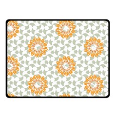 Stamping Pattern Yellow Fleece Blanket (small) by HermanTelo