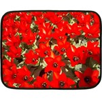 Columbus Commons Red Tulips Double Sided Fleece Blanket (Mini)  35 x27  Blanket Front