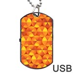 Background Triangle Circle Abstract Dog Tag USB Flash (Two Sides) Back