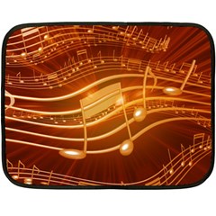 Music Notes Sound Musical Love Fleece Blanket (mini) by Bajindul