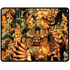 Sculpture Art Temple Tower Fleece Blanket (medium)  by Pakrebo