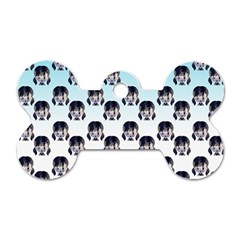 Forest Girl Gradient Blue Dog Tag Bone (one Side) by snowwhitegirl