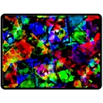 Multicolored Abstract Print Fleece Blanket (Large)  80 x60  Blanket Front