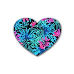Leaves  Rubber Coaster (heart)  by Sobalvarro