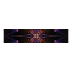 Fractal Cross Blue Geometric Velvet Scrunchie by Pakrebo