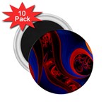 Fractal Abstract Pattern Circles 2.25  Magnets (10 pack)  Front