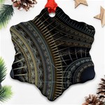 Fractal Spikes Gears Abstract Snowflake Ornament (Two Sides) Front