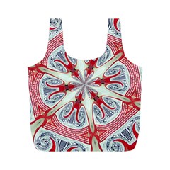 Kaleidoscope Background Bottles Full Print Recycle Bag (m) by Pakrebo