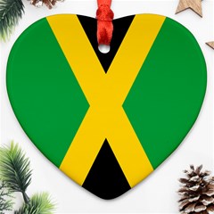 Jamaica Flag Heart Ornament (two Sides) by FlagGallery