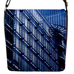 Abstract Architecture Azure Flap Closure Messenger Bag (s) by Pakrebo