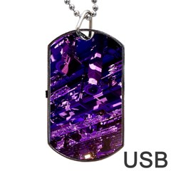 Light Violet Purple Technology Dog Tag Usb Flash (two Sides) by Pakrebo