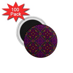 Triangle Pattern Kaleidoscope Color 1 75  Magnets (100 Pack)  by Pakrebo