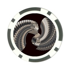 Ornament Spiral Rotated Poker Chip Card Guard by Bajindul