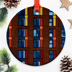 Architecture Color Colour Windows Ornament (round) by Pakrebo