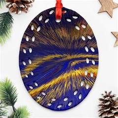 Bomb Background Pattern Explode Ornament (oval Filigree) by Mariart
