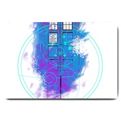 Tattoo Tardis Seventh Doctor Doctor Large Doormat  by Sudhe