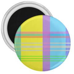 Easter Background Easter Plaid 3  Magnets by Simbadda