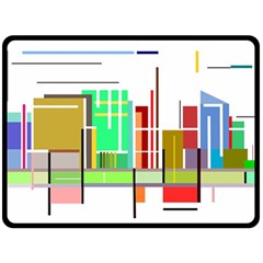 Business Finance Statistics Graphic Fleece Blanket (large)  by Simbadda