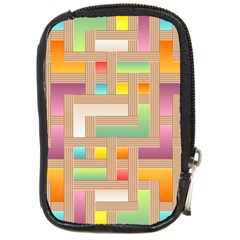 Abstract Background Colorful Compact Camera Leather Case by Simbadda