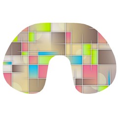 Background Abstract Grid Travel Neck Pillow by Simbadda