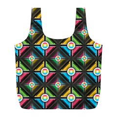 Seamless Pattern Background Abstract Full Print Recycle Bag (l) by Simbadda