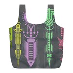 Background Non Seamless Pattern Full Print Recycle Bag (L) Back
