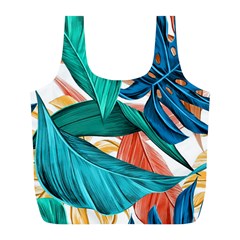 Leaves Tropical Summer Exotic Full Print Recycle Bag (l) by Simbadda