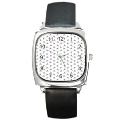 Cycling Motif Design Pattern Square Metal Watch by dflcprintsclothing