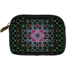Digital Art Background Colors Digital Camera Leather Case by Sudhe