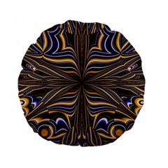 Abstract Art Fractal Unique Pattern Standard 15  Premium Flano Round Cushions by Sudhe