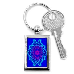 Digital Art Artwork Fractal Color Abstact Key Chain (rectangle) by Pakrebo
