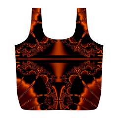 Art Fractal Artwork Creative Black Brown Full Print Recycle Bag (l) by Pakrebo