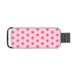 Texture Star Backgrounds Pink Portable Usb Flash (one Side) by HermanTelo