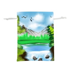 Digital Art Artwork Drawing Lightweight Drawstring Pouch (m) by Wegoenart