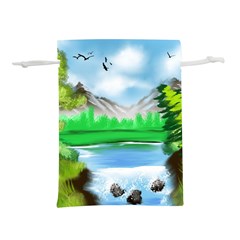Digital Art Artwork Drawing Lightweight Drawstring Pouch (l) by Wegoenart