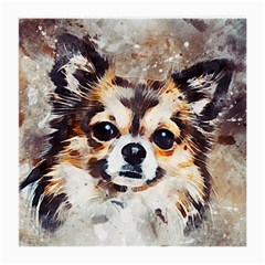 Chihuahua Dog Cute Pets Small Medium Glasses Cloth (2 Sides) by Wegoenart