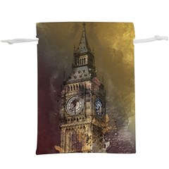 London Big Ben Building  Lightweight Drawstring Pouch (xl) by Wegoenart