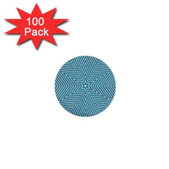 Lines Blue Repeating Textile 1  Mini Buttons (100 Pack)  by Wegoenart
