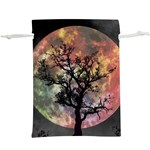 Full Moon Silhouette Tree Night  Lightweight Drawstring Pouch (XL) Front