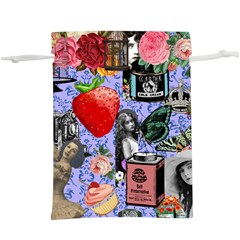 Vintage Girls Floral Collage  Lightweight Drawstring Pouch (xl) by snowwhitegirl