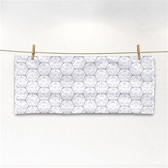 Hexagon Geometric Shape Hand Towel by Bajindul