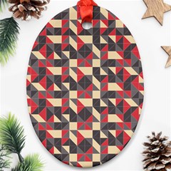 Pattern Textiles Oval Ornament (two Sides) by HermanTelo