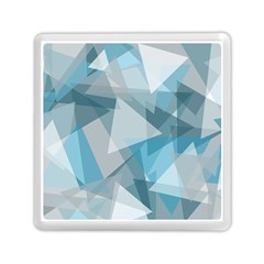 Triangle Blue Pattern Memory Card Reader (square) by HermanTelo