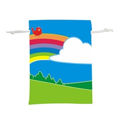 Natural Cloud Field Grass Lightweight Drawstring Pouch (l) by Pakrebo