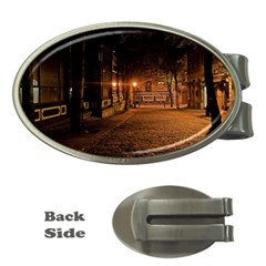 City Night Dark Architecture Lamps Money Clips (oval)  by Sudhe